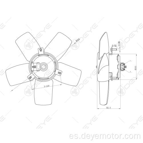 Motor del ventilador de refrigeración del radiador 12v para OPEL COMBO